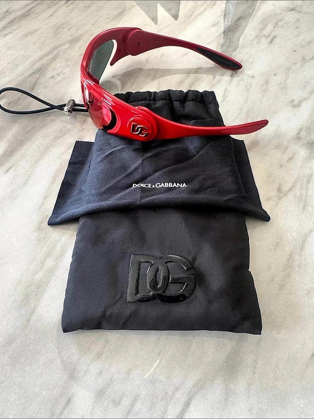Dolce & Gabbana Red & Black Sunglasses